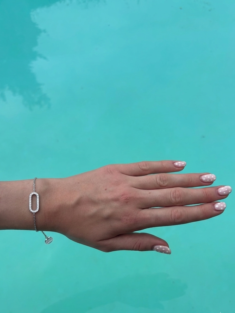 Bracelet Rachel en acier inoxydable argenté