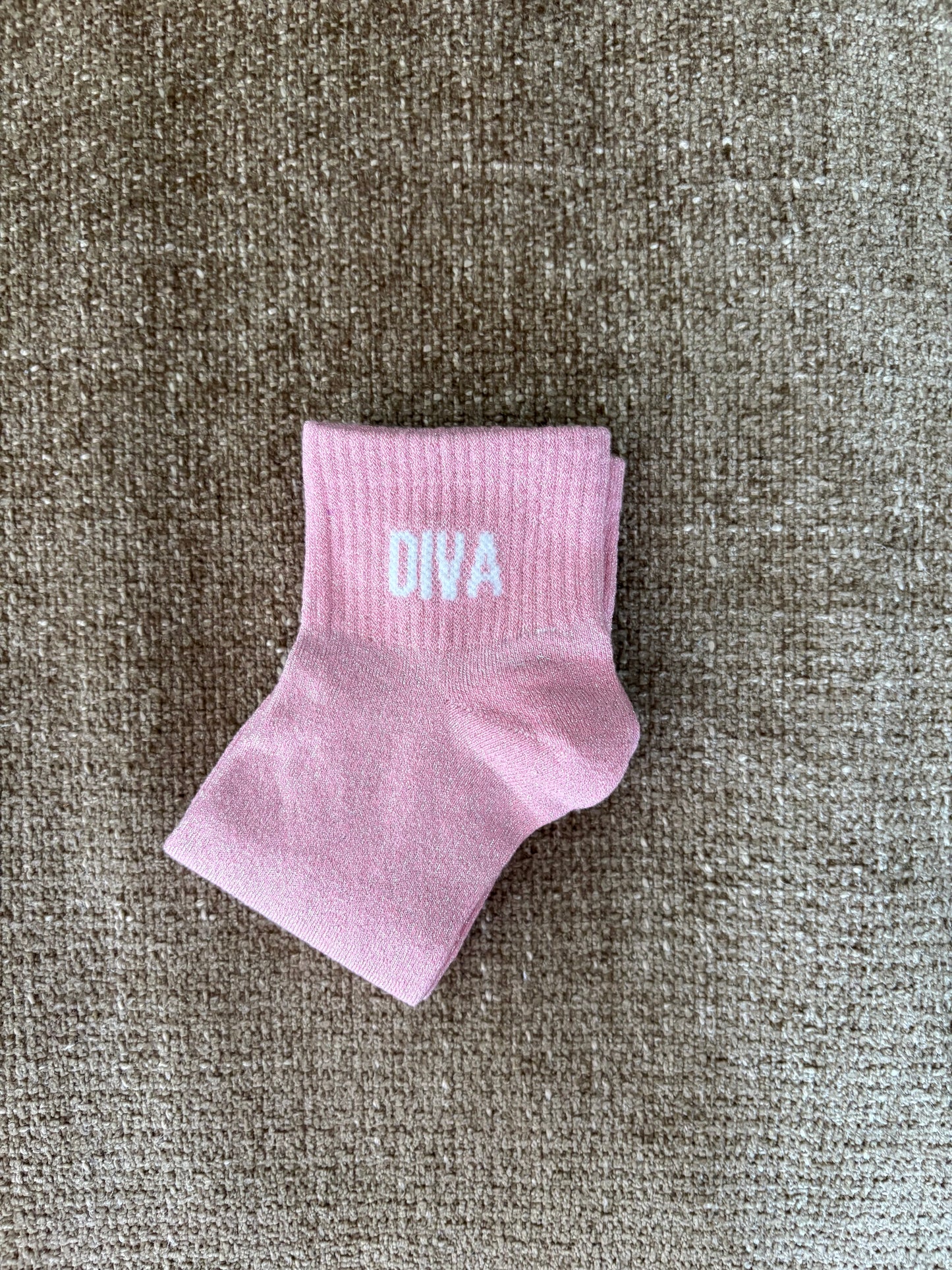 Chaussettes pailletées basses DIVA roses