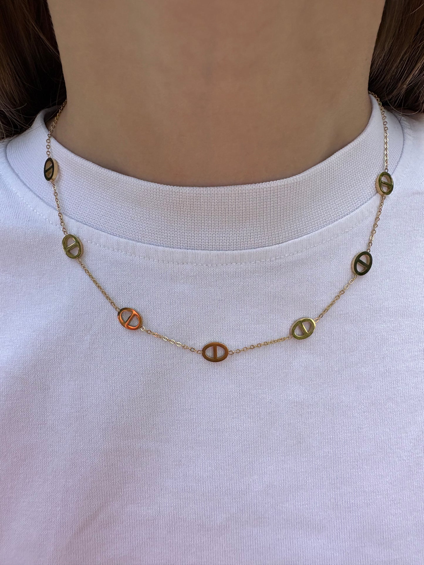 Collier Nora en acier inoxydable doré