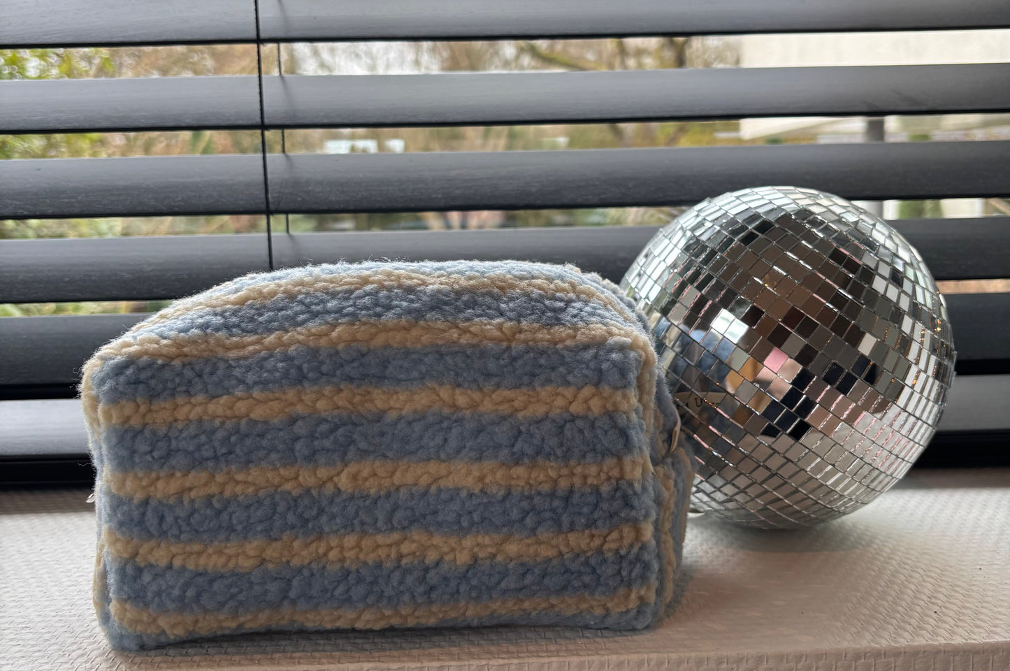 Petite trousse Berlin bleu/blanc