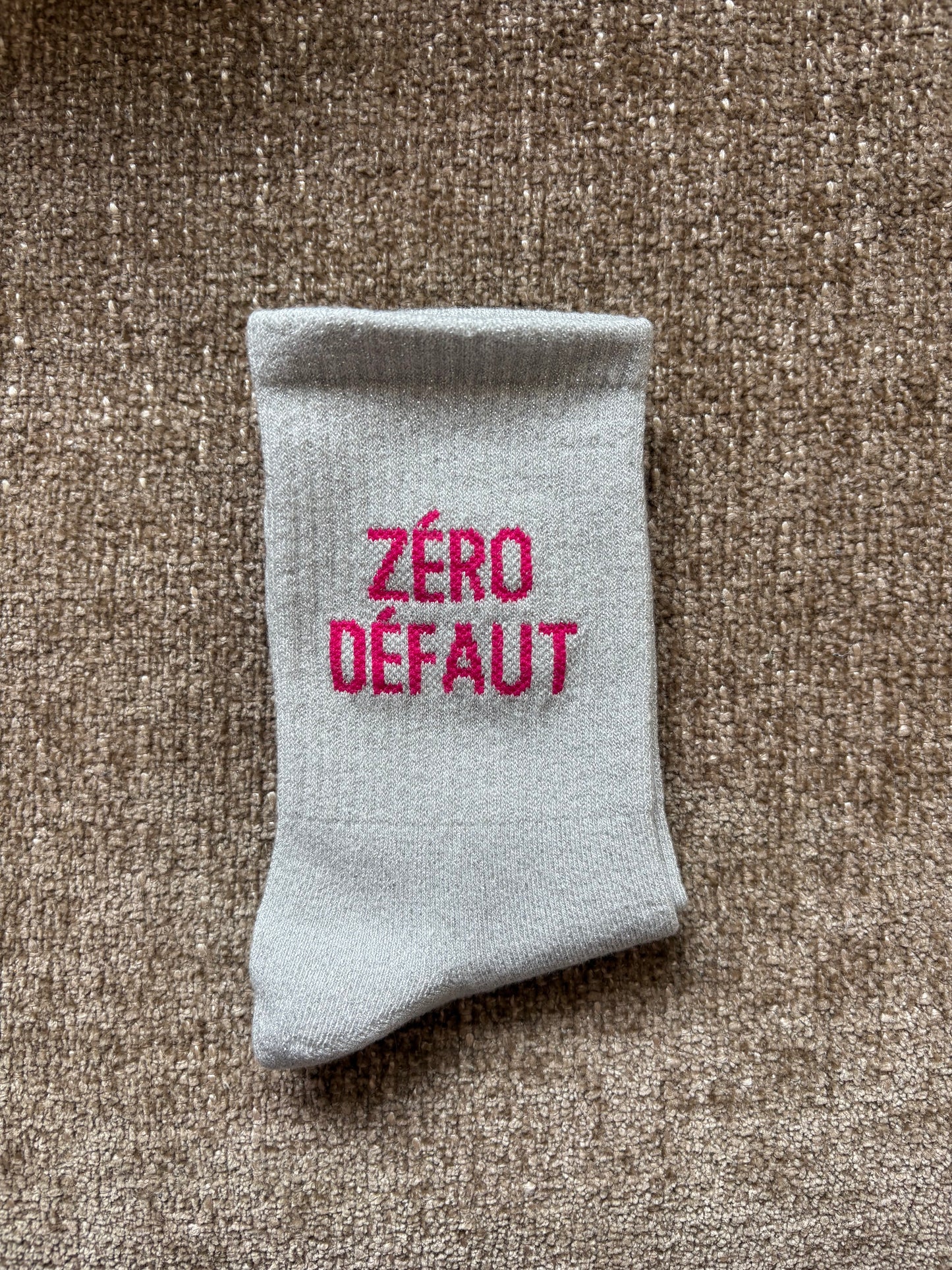Chaussettes pailletées ZERO DEFAUT grises