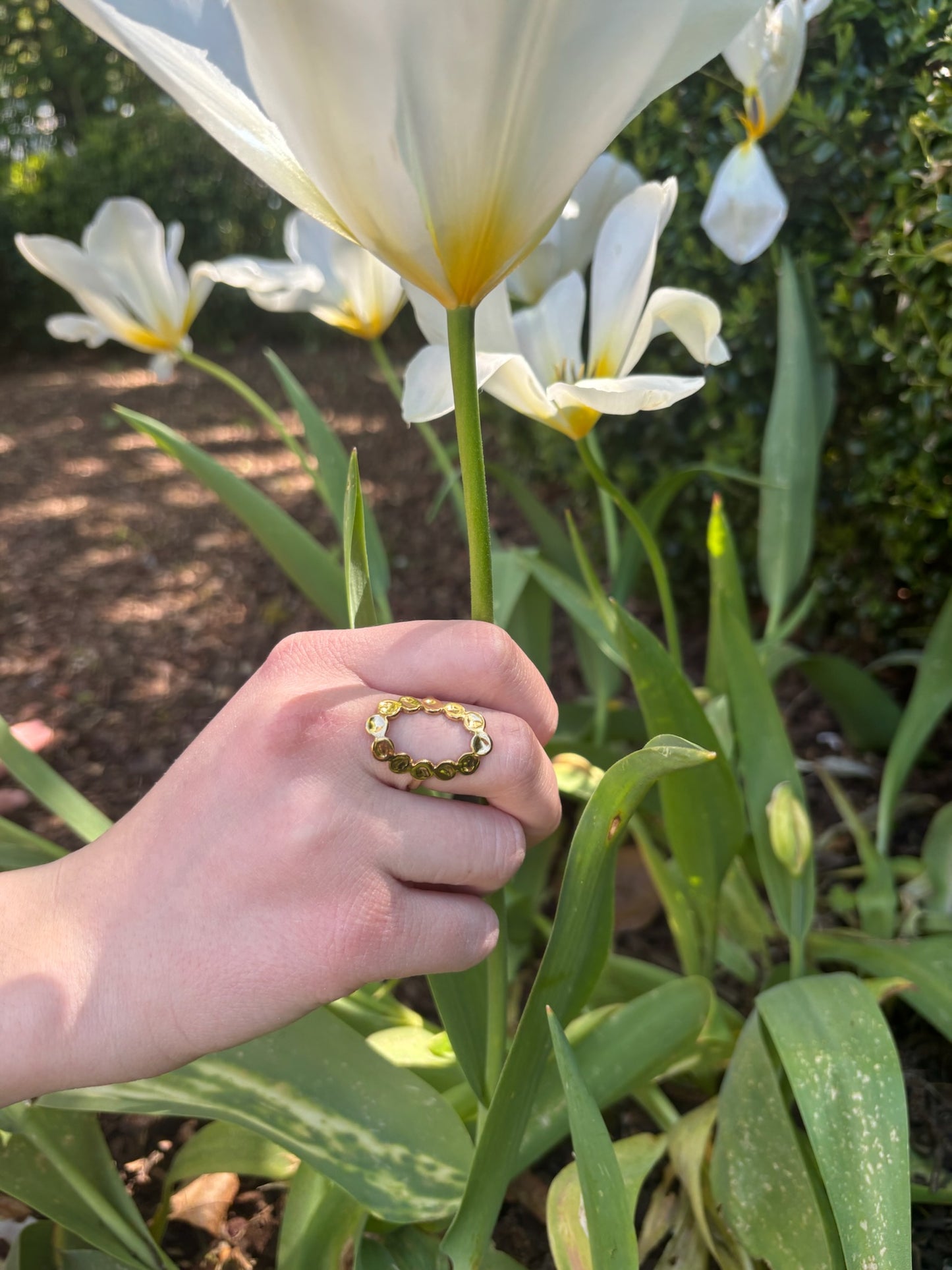 Bague Ninon en acier inoxydable dorée