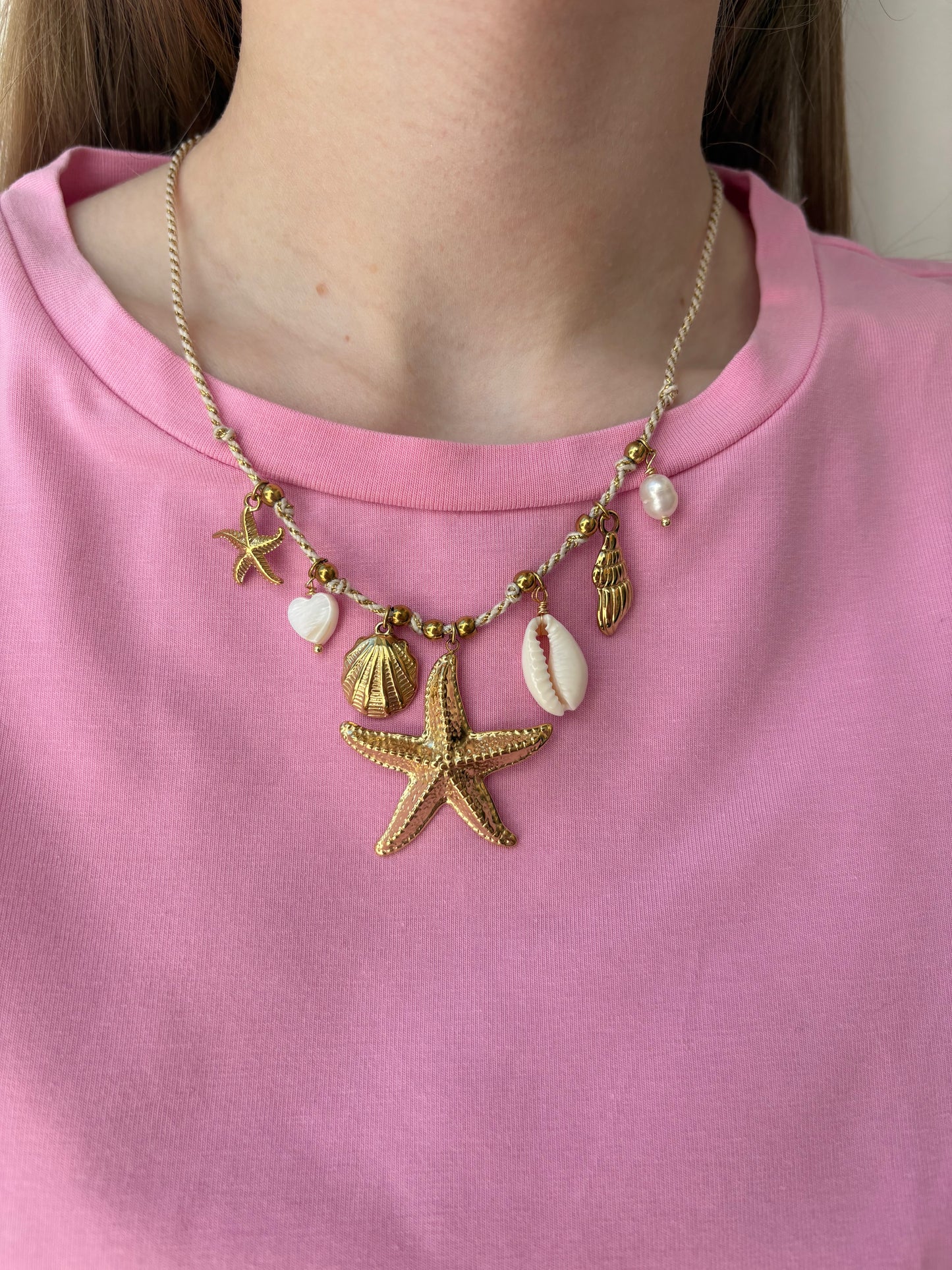 Collier Eloïse en acier inoxydable blanc/doré