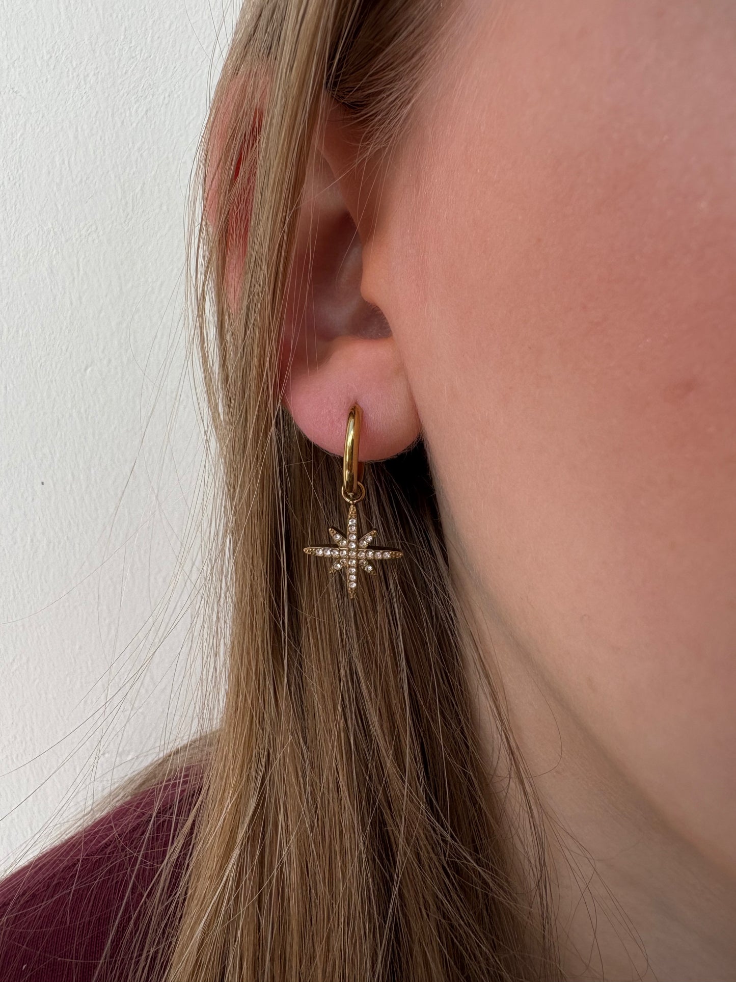 Boucles d'oreilles Zia en acier inoxydable dorées