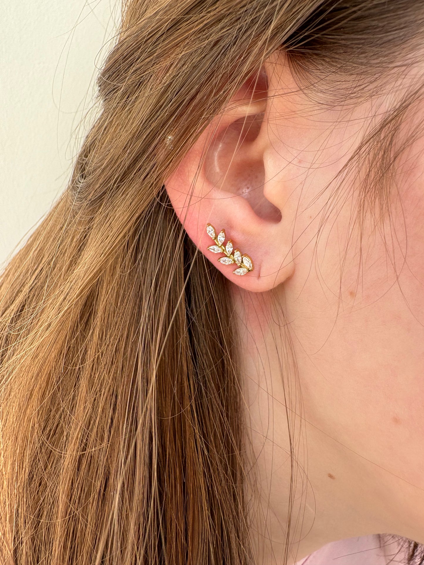 Piercing Mathilde en acier inoxydable doré