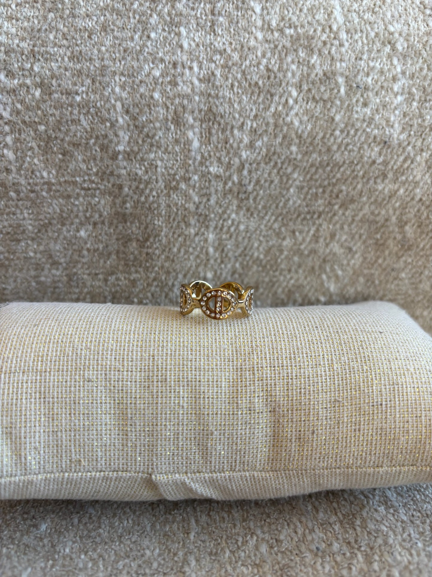 Bague Maya en acier inoxydable dorée