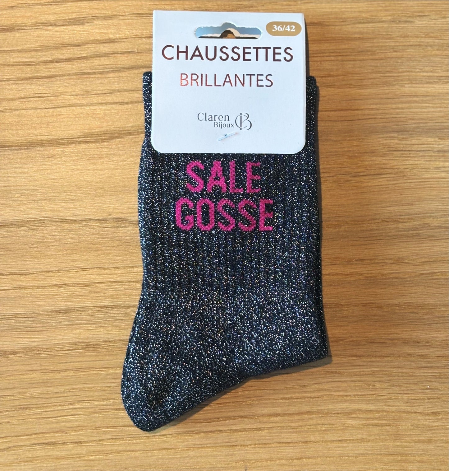 Chaussettes pailletées SALE GOSSE noires