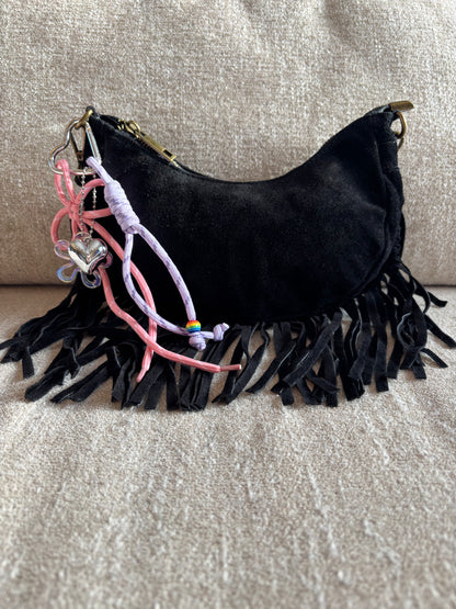 Porte-clés Olivia rose/mauve