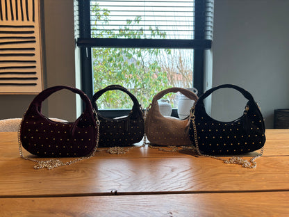 Sac Nova à clous bordeaux