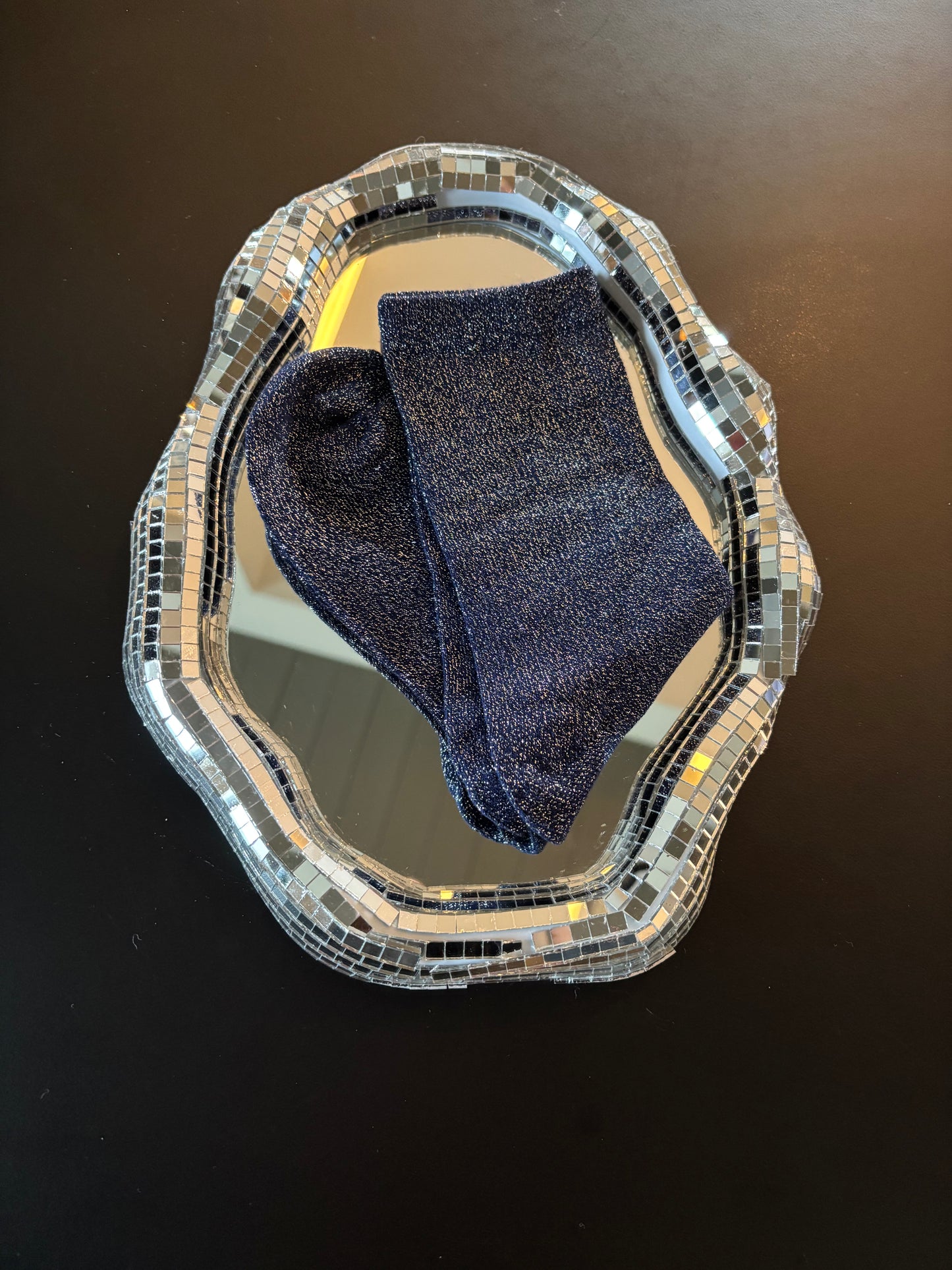Chaussettes pailletées Artémis bleues
