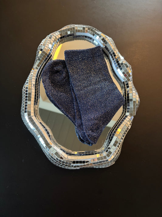 Chaussettes pailletées Artémis bleues