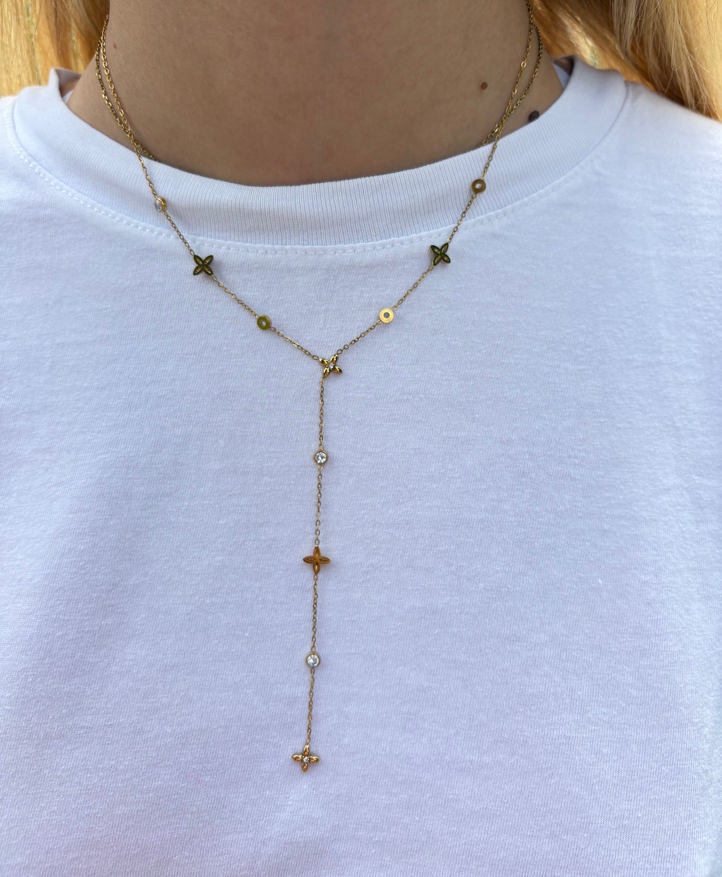 Collier Emilie en acier inoxydable doré