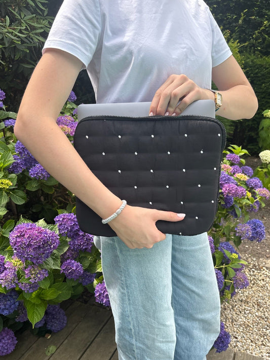 Pochette d’ordinateur Stockholm noir/blanc 13 pouces