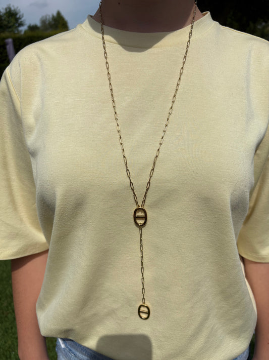 Collier Caroline en acier inoxydable doré