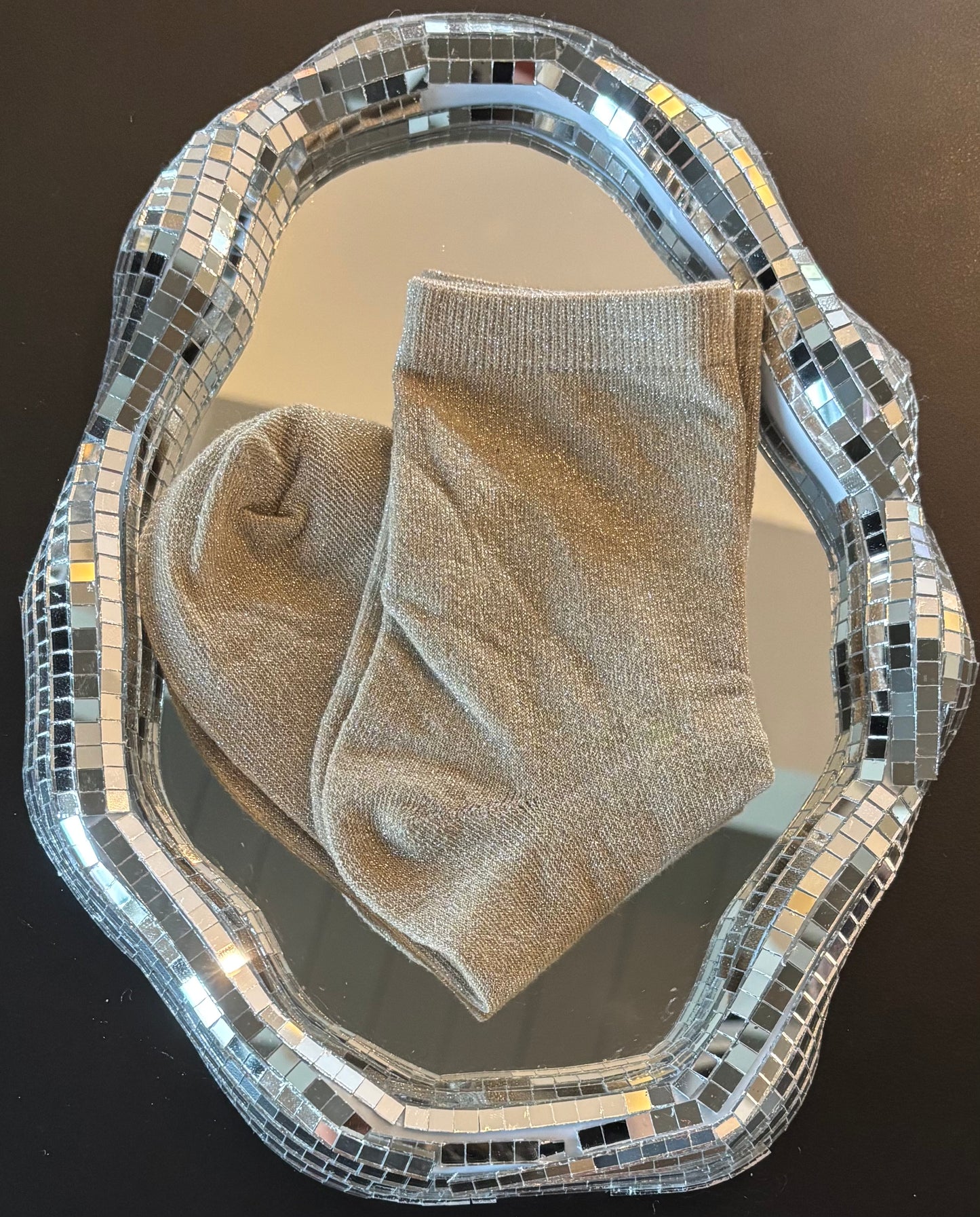 Chaussettes pailletées Aphrodite champagne