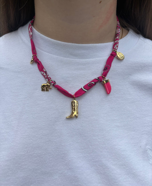 Collier Mia en acier inoxydable rose/doré