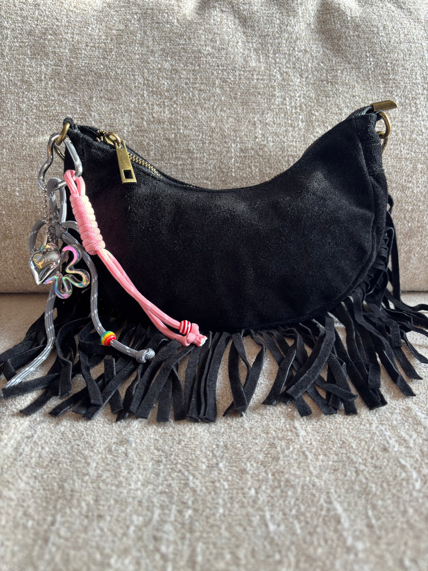 Porte-clés Olivia gris/rose