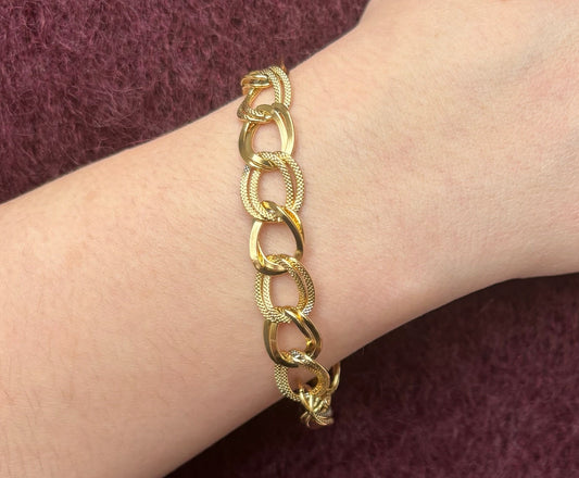 Bracelet Clémence en acier inoxydable doré