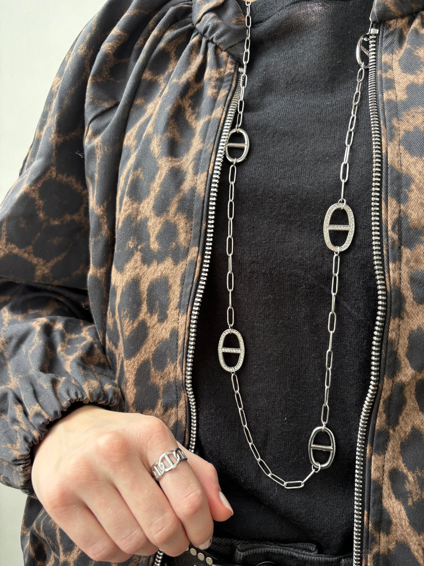 Collier Elisa en acier inoxydable argenté