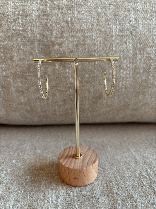 Boucles d'oreilles Louisa strass en acier inoxydable