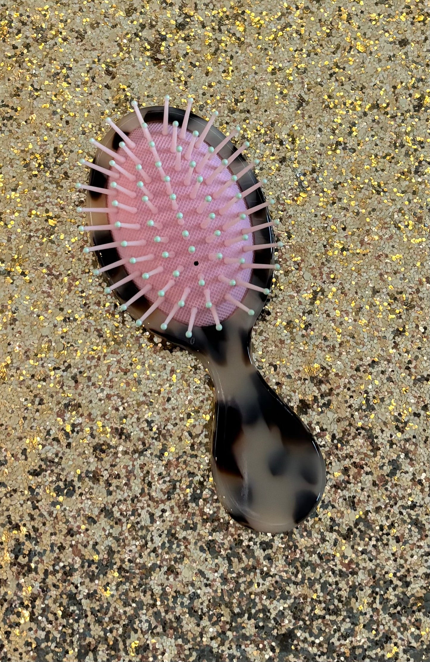 Brosse Diamant beige tachetée