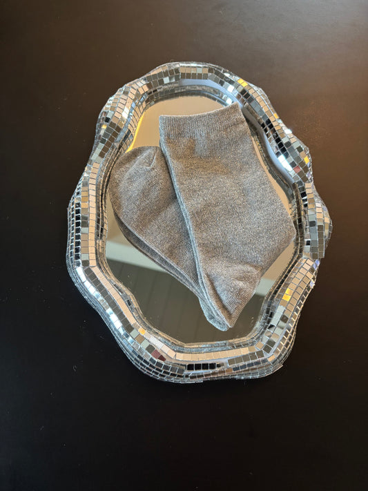 Chaussettes pailletées Artémis argentées