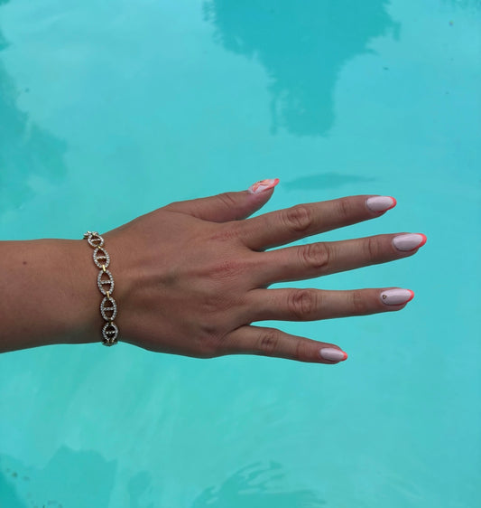 Bracelet Maya en acier inoxydable doré