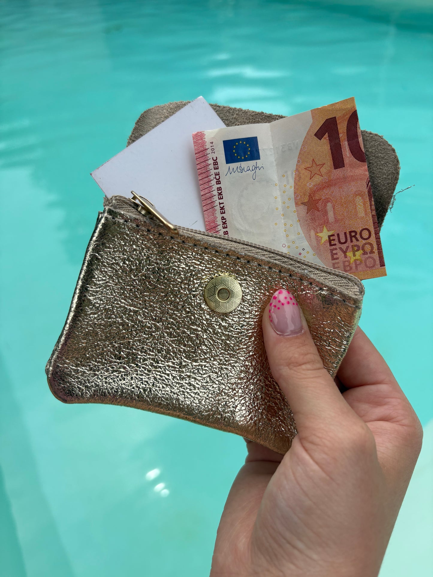 Porte-monnaie Stella doré pailleté