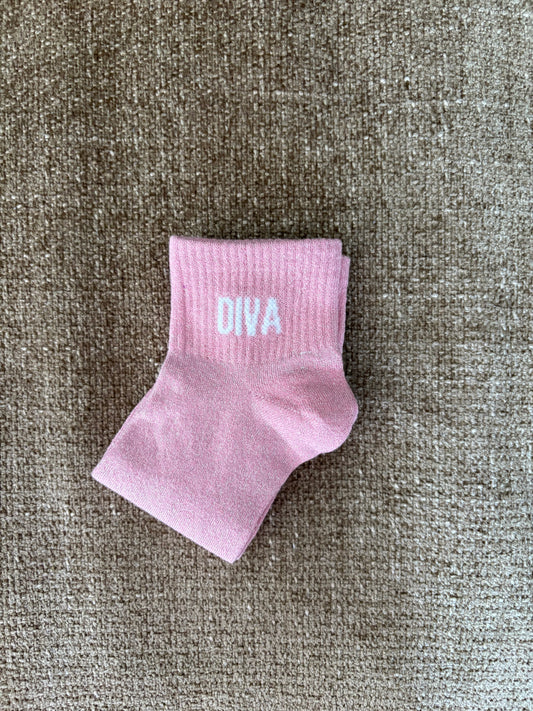 Chaussettes pailletées basses DIVA roses