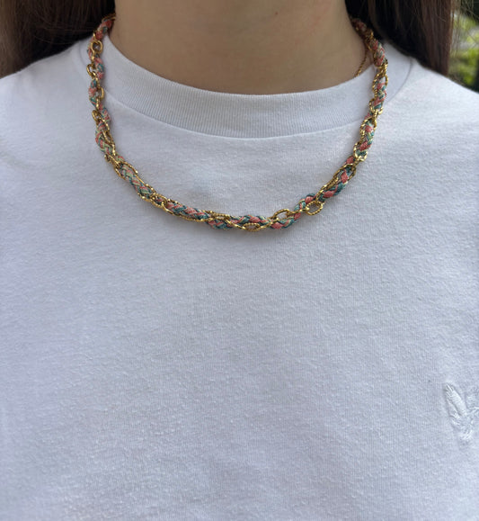 Collier Lucile en acier inoxydable rose/doré