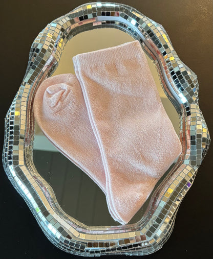 Chaussettes paillettées Rhéa roses