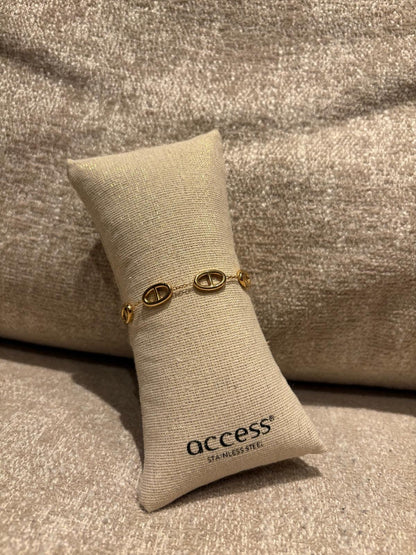 Bracelet Léonie en acier inoxydable doré