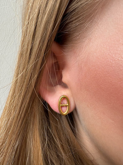 Boucles d'oreilles Laly en acier inoxydable dorées
