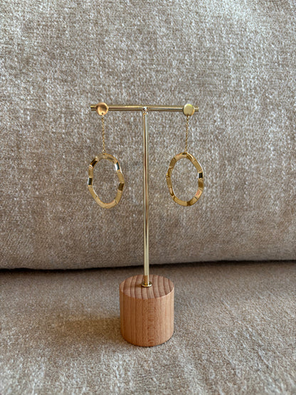 Boucles d'oreilles Virginie en acier inoxydable dorées