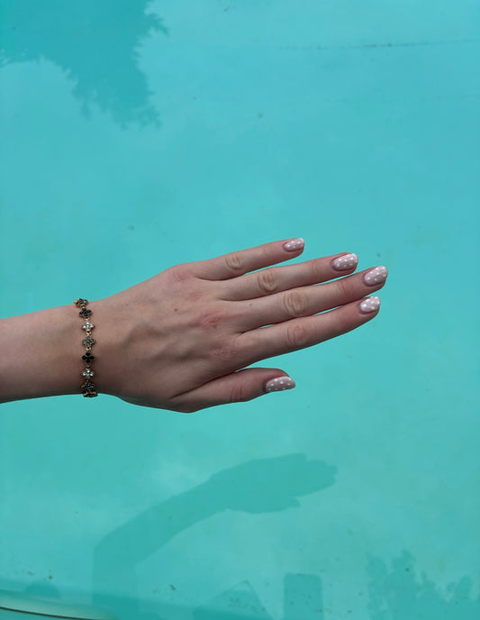 Bracelet Nina noir en acier inoxydable