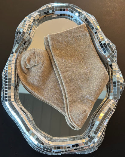 Chaussettes pailletées Rhéa dorées