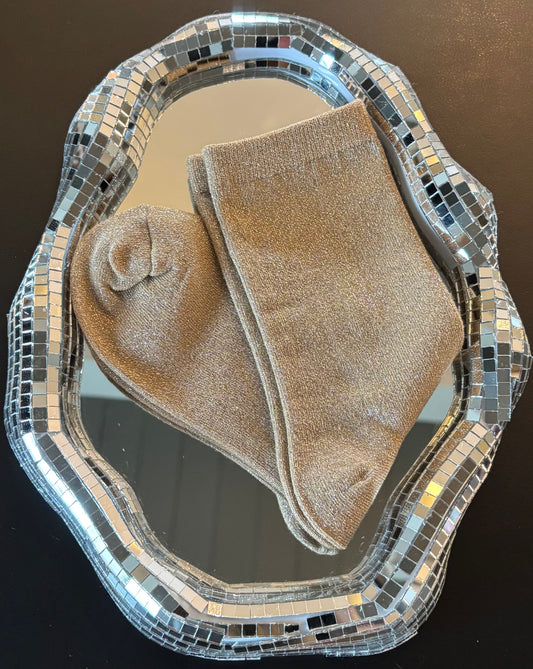 Chaussettes pailletées Rhéa dorées