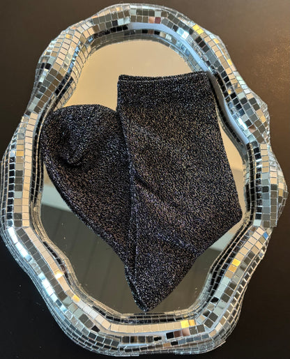 Chaussettes pailletées Rhéa noires