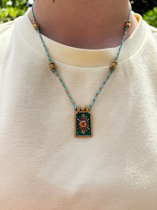 Collier Justine vert