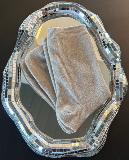 Chaussettes pailletées Aphrodite crème