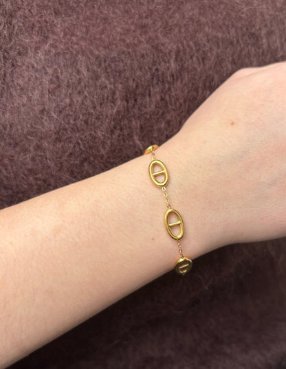 Bracelet Léonie en acier inoxydable doré