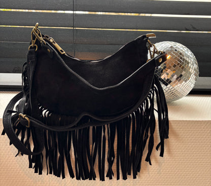 Sac Luna à franges noir