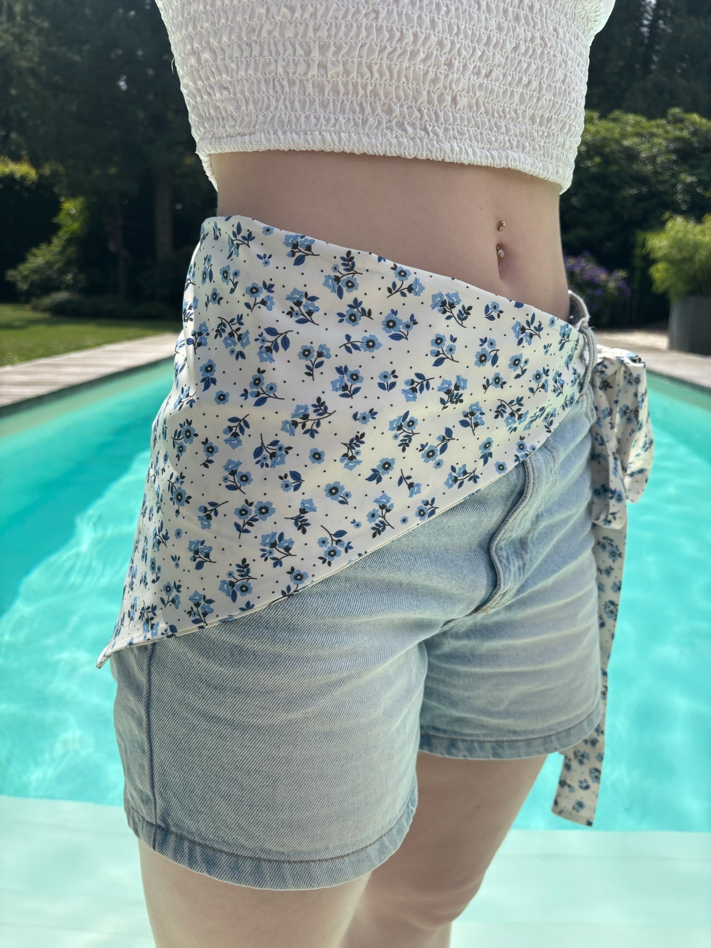 Bandana-ceinture à fleurs