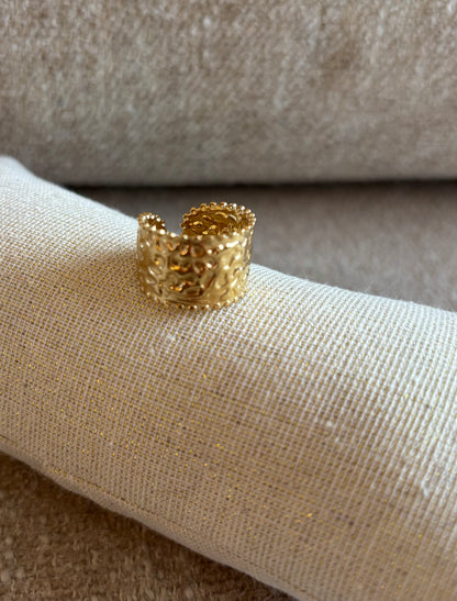 Bague Maud en acier inoxydable dorée