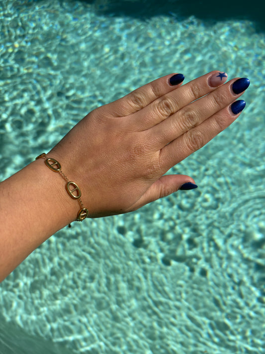 Bracelet Léonie en acier inoxydable doré