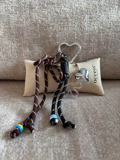 Porte-clés Olivia brun/noir