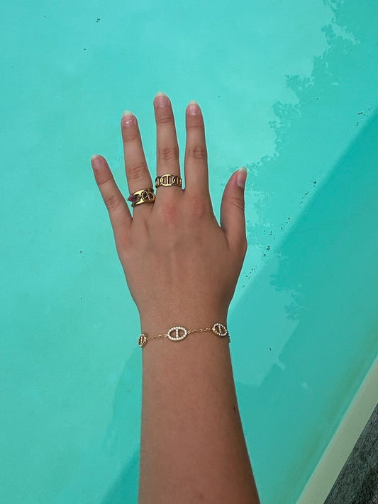 Bracelet Julia en acier inoxydable doré