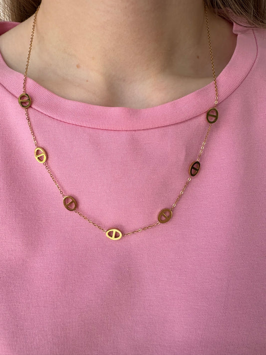 Collier Nora en acier inoxydable doré
