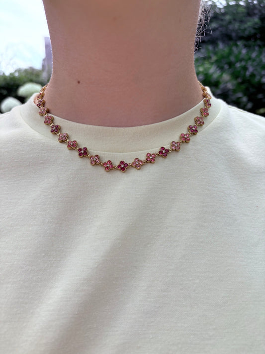 Collier Nina en acier inoxydable rose/doré