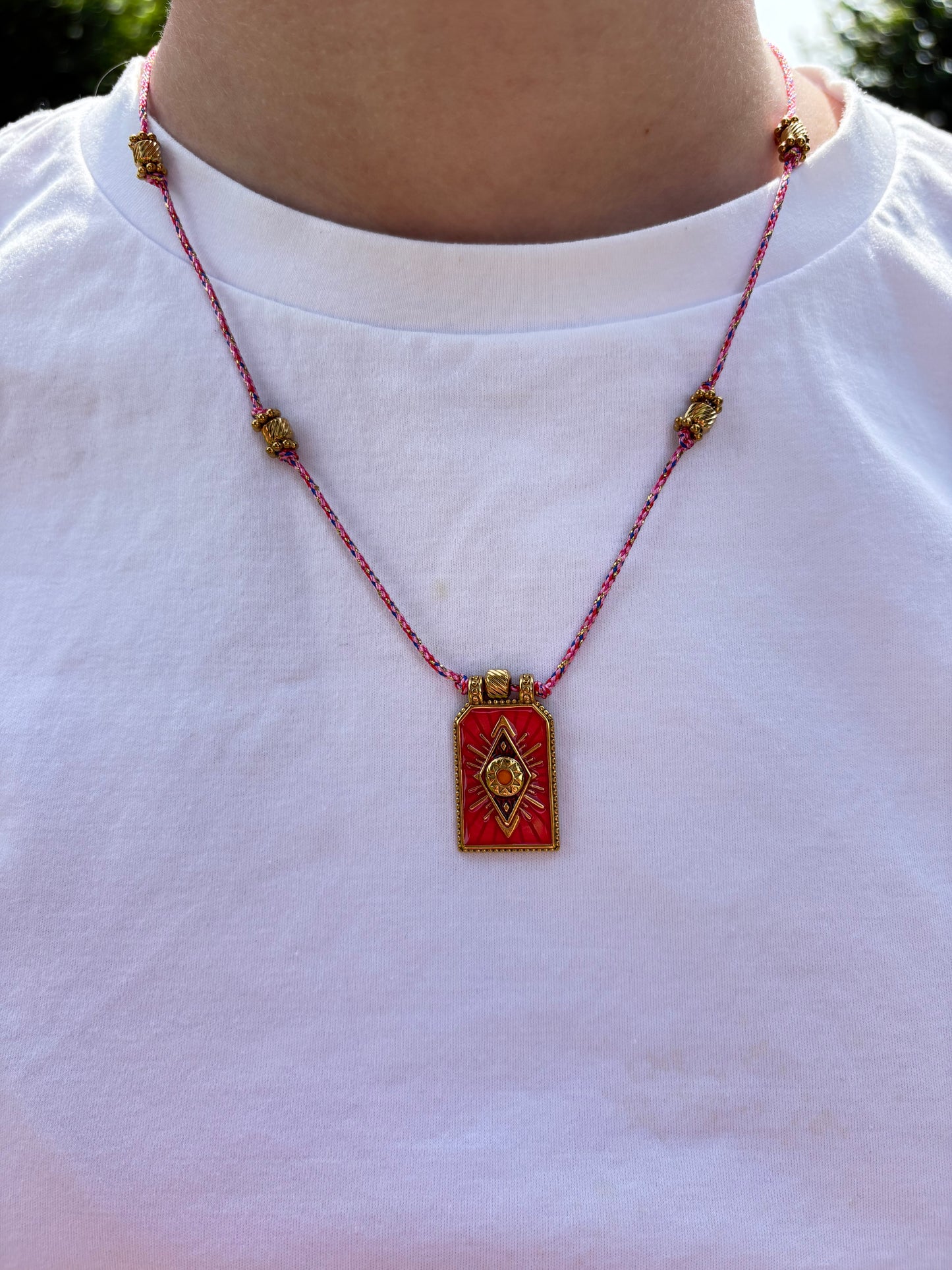 Collier Justine rose